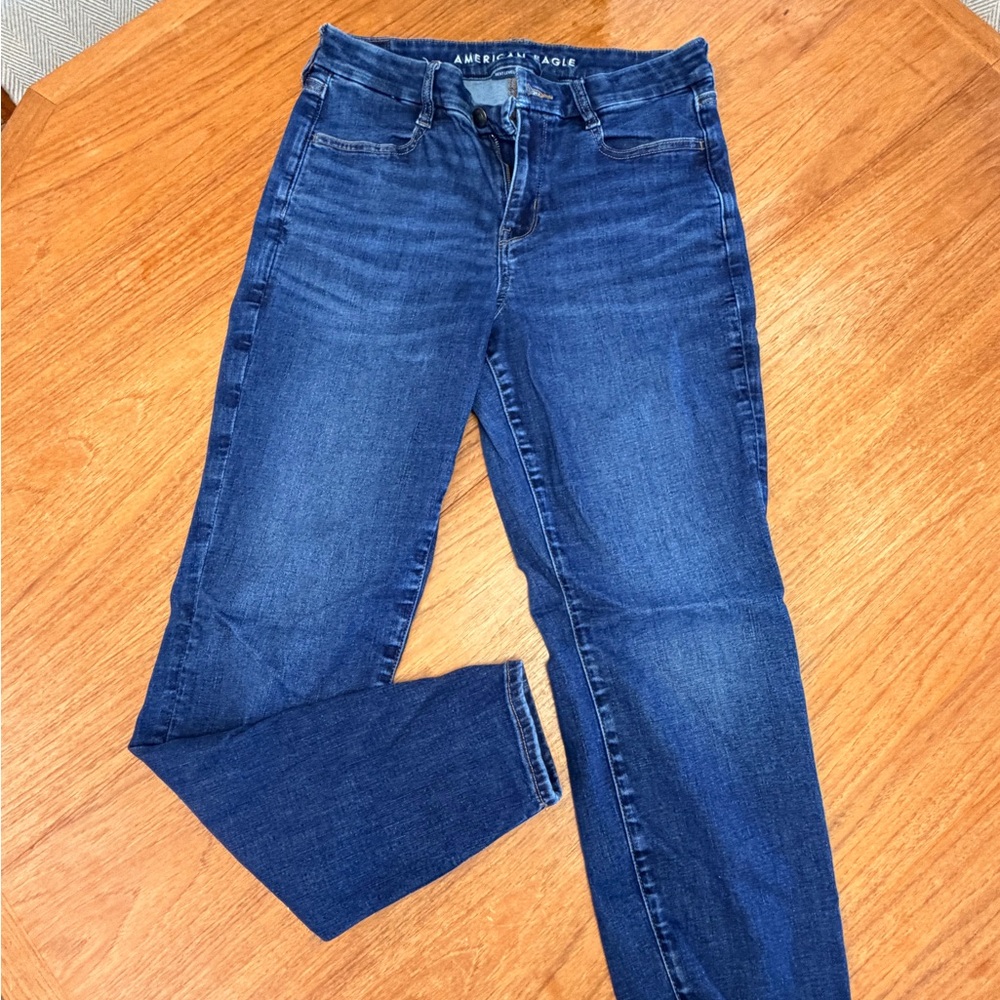 American Eagle Outfitters Women's Dark Blue Skinny Jeans